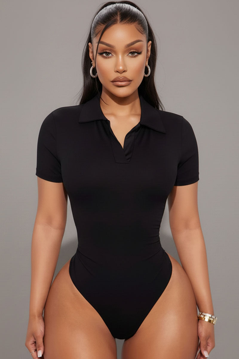 Collared Short Sleeve Bodysuit