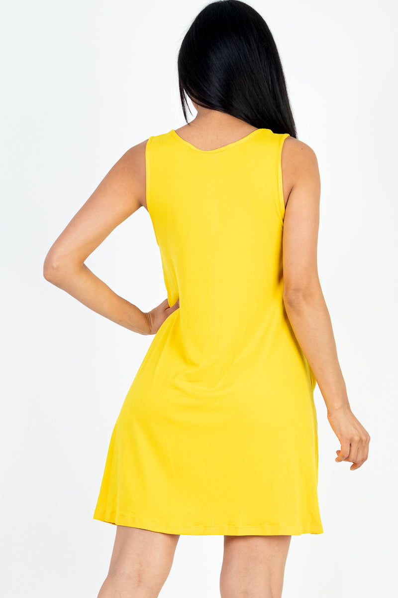 Comfy Sleeveless Flare Mini Dress
