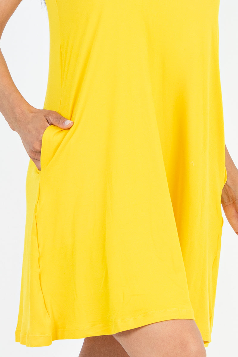 Comfy Sleeveless Flare Mini Dress