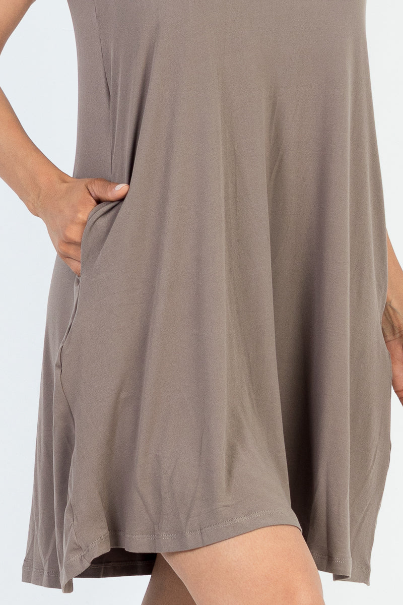 Comfy Sleeveless Flare Mini Dress