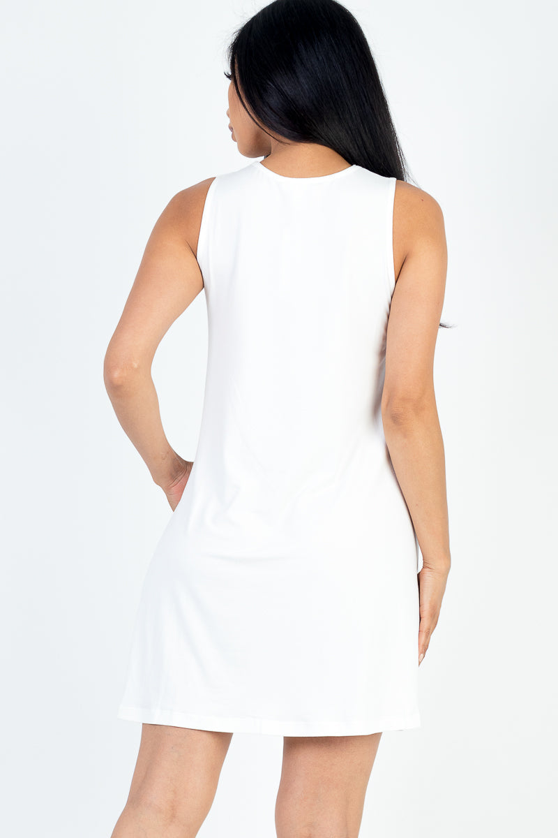 Comfy Sleeveless Flare Mini Dress