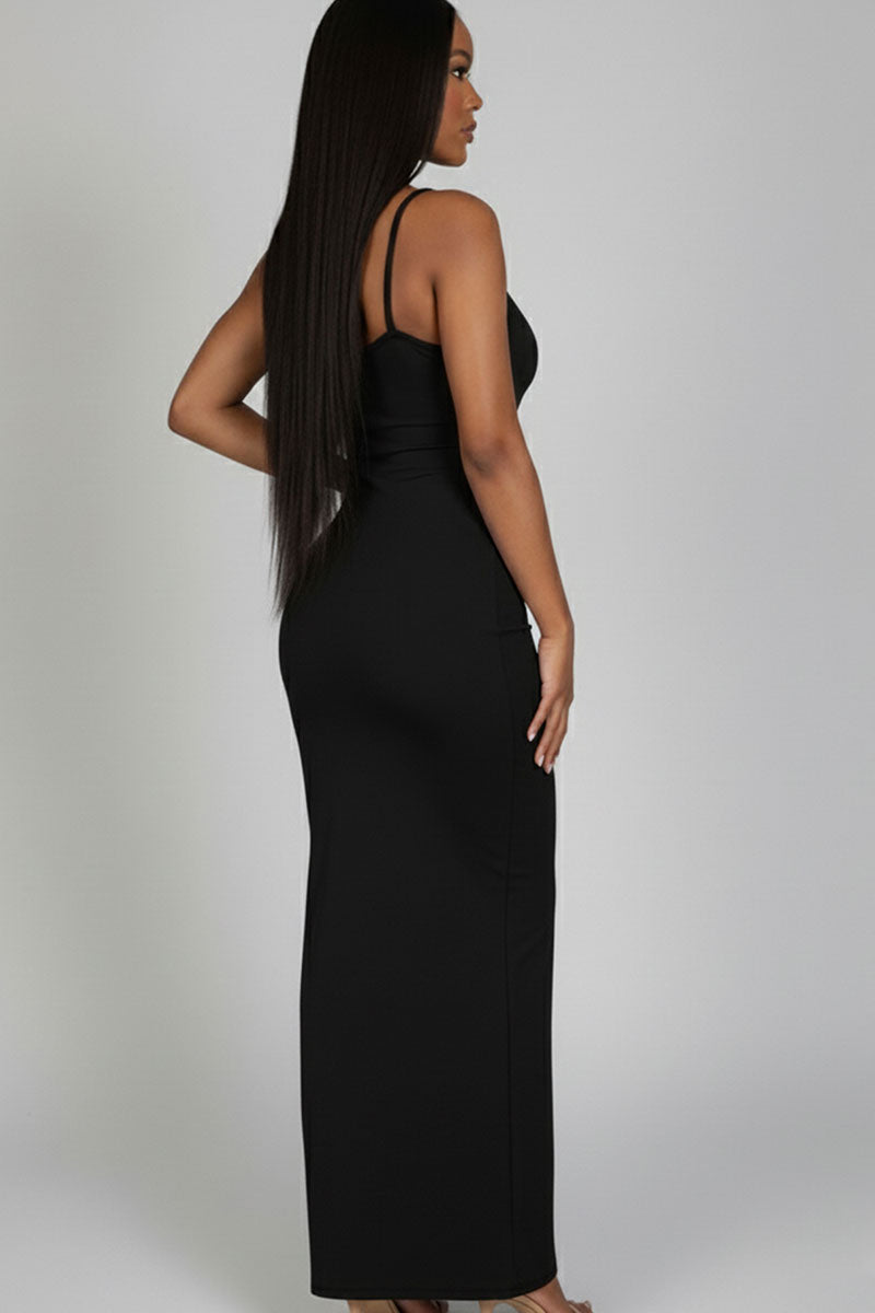 Ribbed Mermaid Hem Camisole Maxi Dress