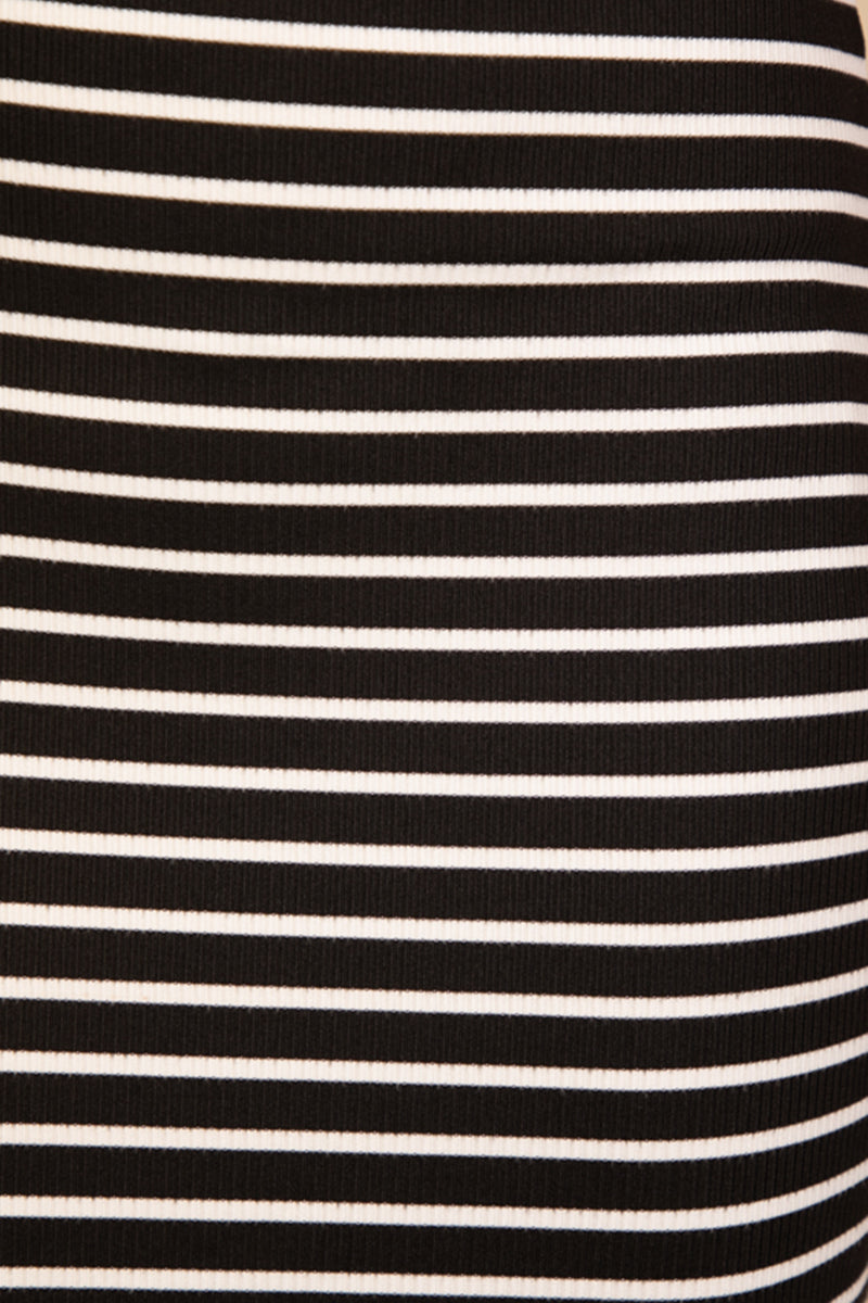 Women's Rib Knit Striped Bodycon Maxi Slip Dress