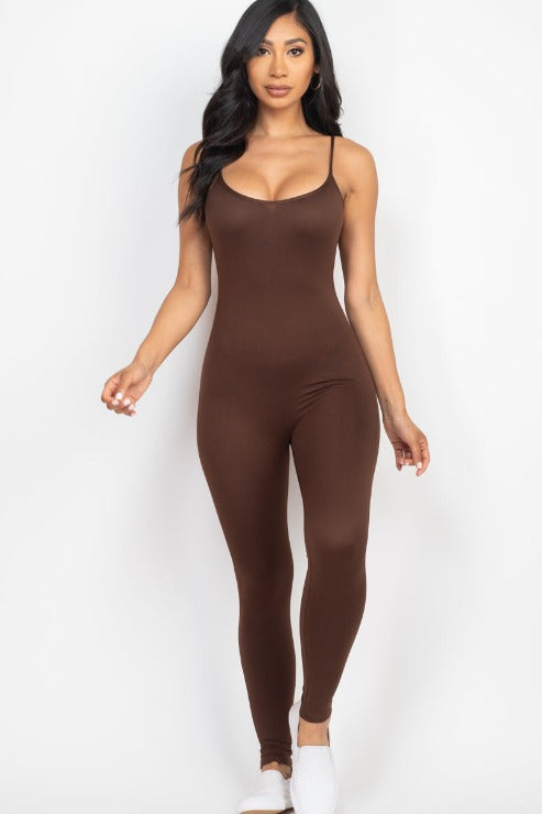 Solid Bodycon Cami Jumpsuit (CAPELLA)