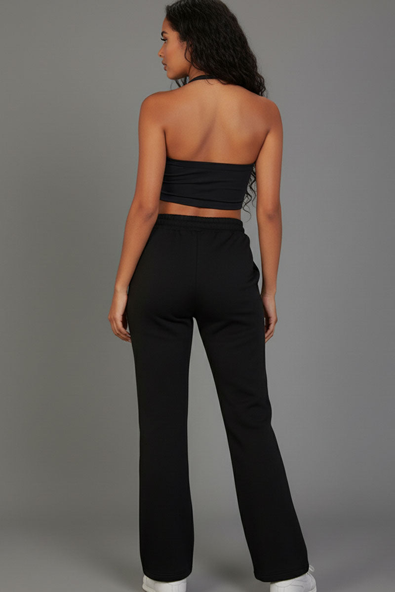 Drawstring Waist Slant Pocket Sweatpants