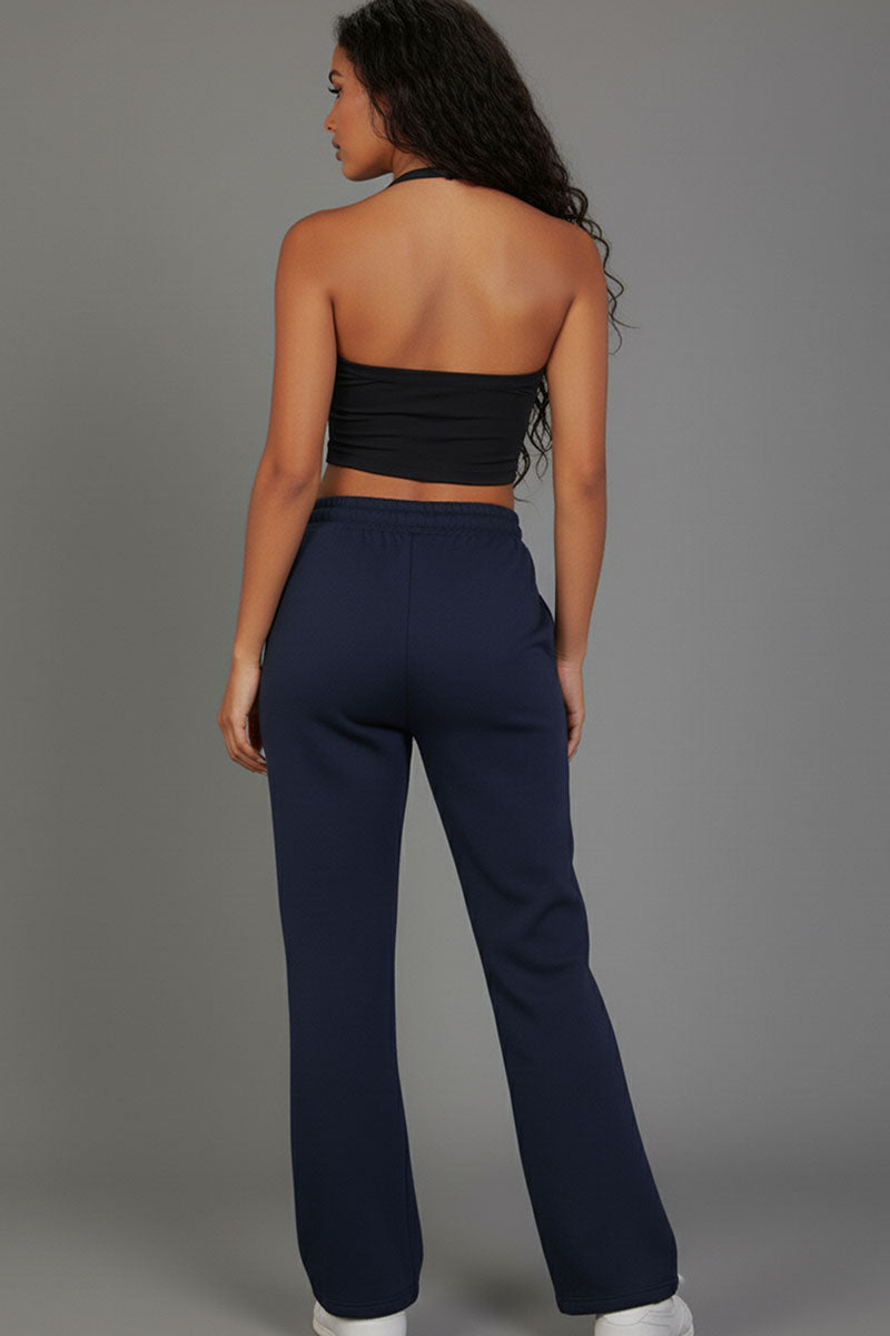 Drawstring Waist Slant Pocket Sweatpants