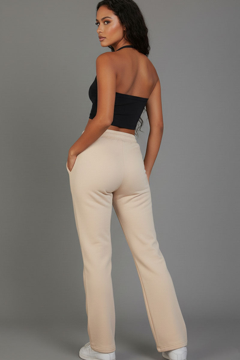 Drawstring Waist Slant Pocket Sweatpants