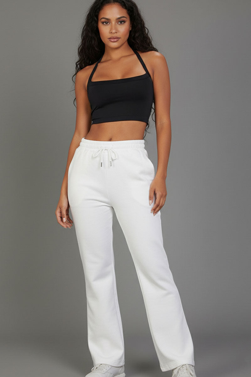 Drawstring Waist Slant Pocket Sweatpants