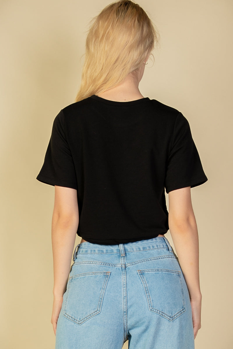 French Terry Toggle Drawstring Crop Top