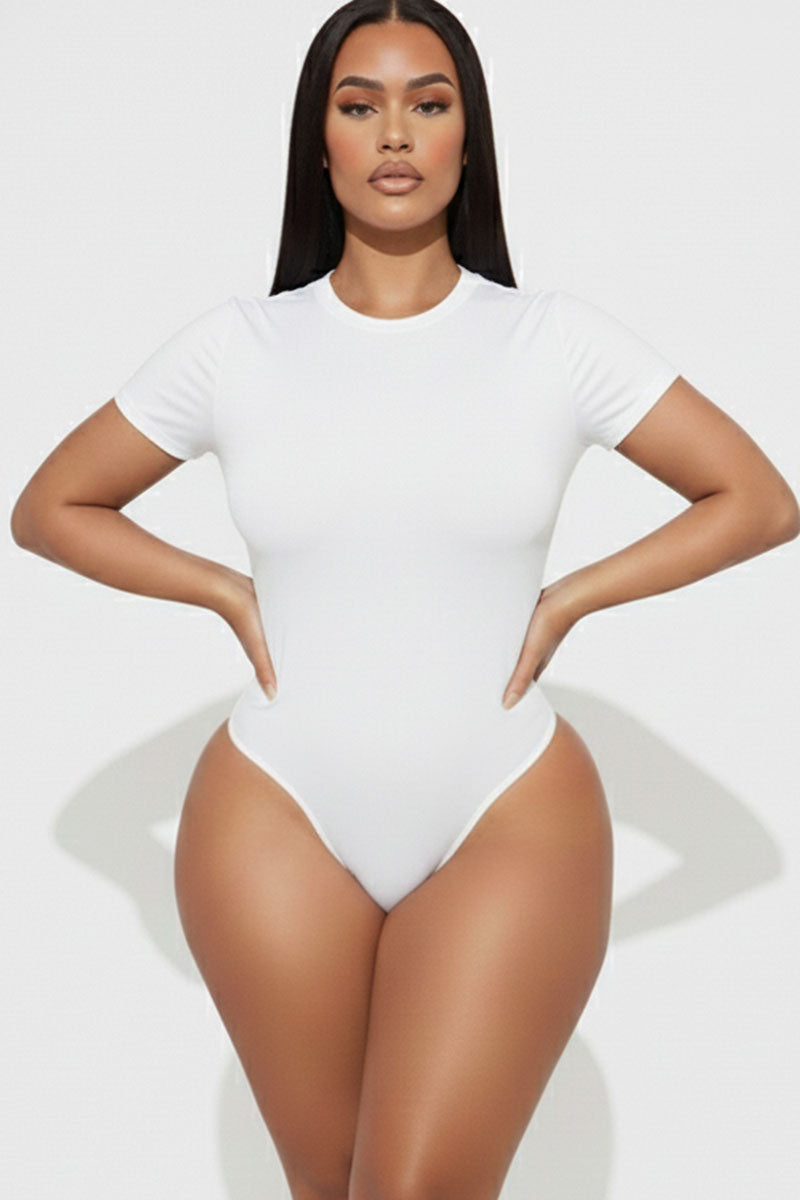 Basic Short Sleeve Crew Neck Bodysuit