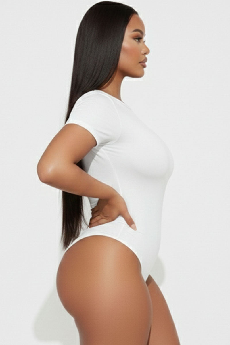 Basic Short Sleeve Crew Neck Bodysuit